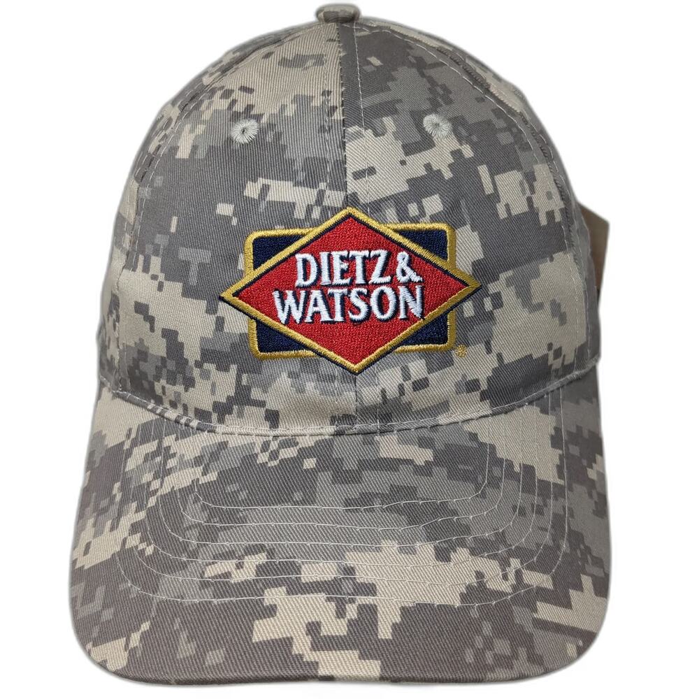 Apollo Dietz & Watson Digital Camo Hat Gray Baseball Cap OS USA Flag Embroidered